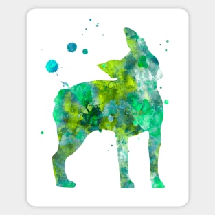 Boston Terrier Dog Watercolor Painting 3 Sticker